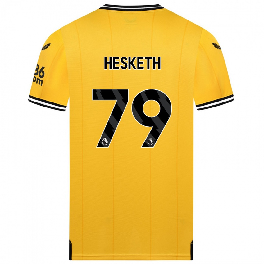 Niño Camiseta Owen Hesketh #79 Amarillo 1ª Equipación 2023/24 La Camisa Perú