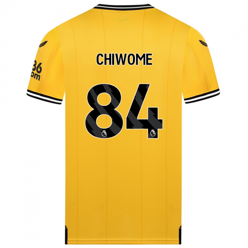 Niño Camiseta Leon Chiwome #84 Amarillo 1ª Equipación 2023/24 La Camisa Perú