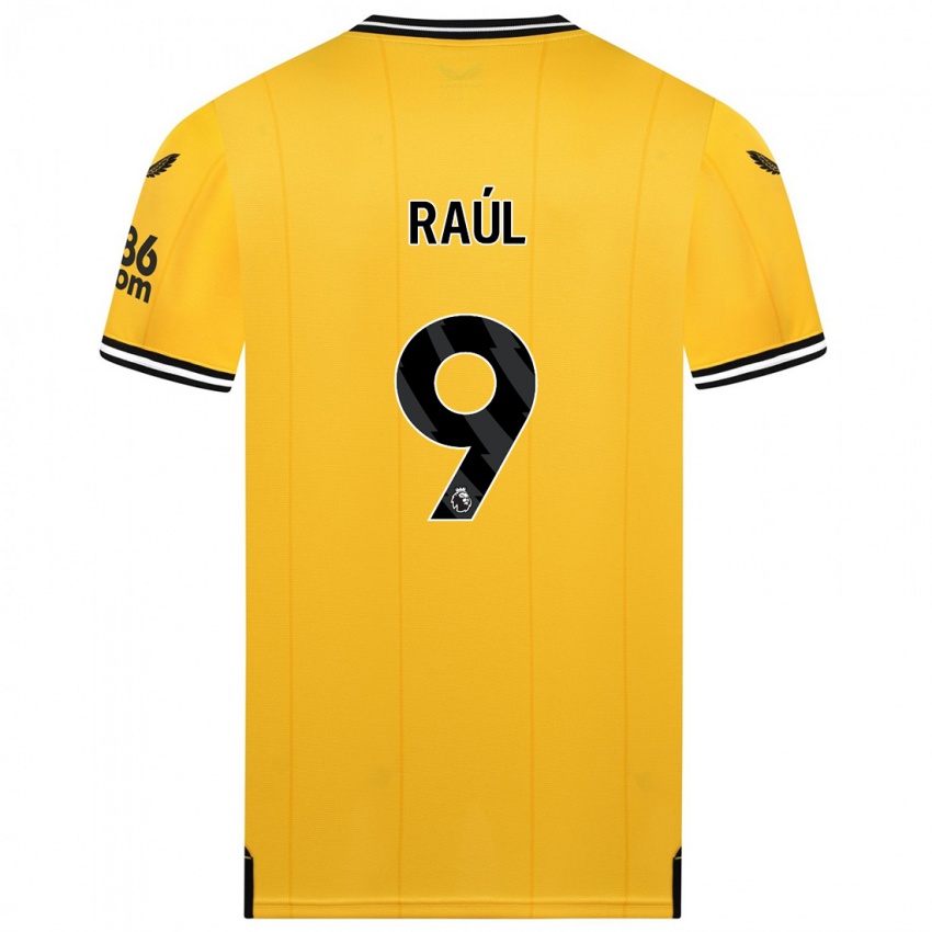 Niño Camiseta Raul Jimenez #9 Amarillo 1ª Equipación 2023/24 La Camisa Perú