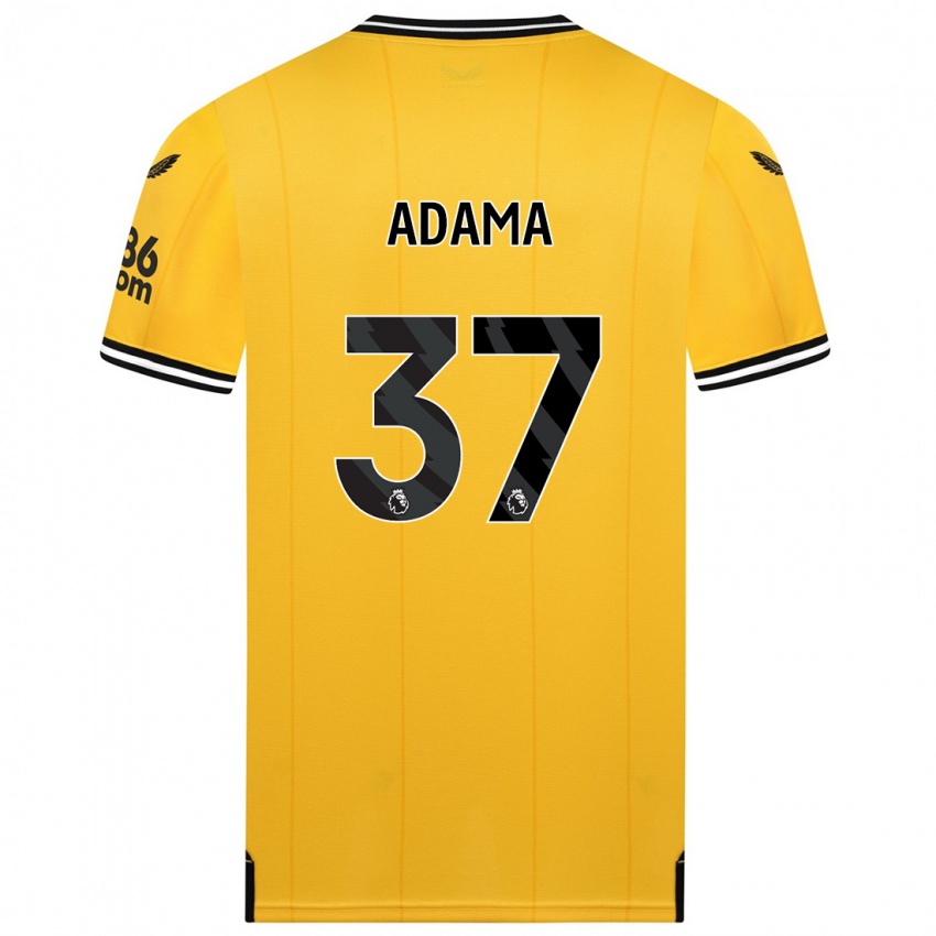 Niño Camiseta Adama Traore #37 Amarillo 1ª Equipación 2023/24 La Camisa Perú