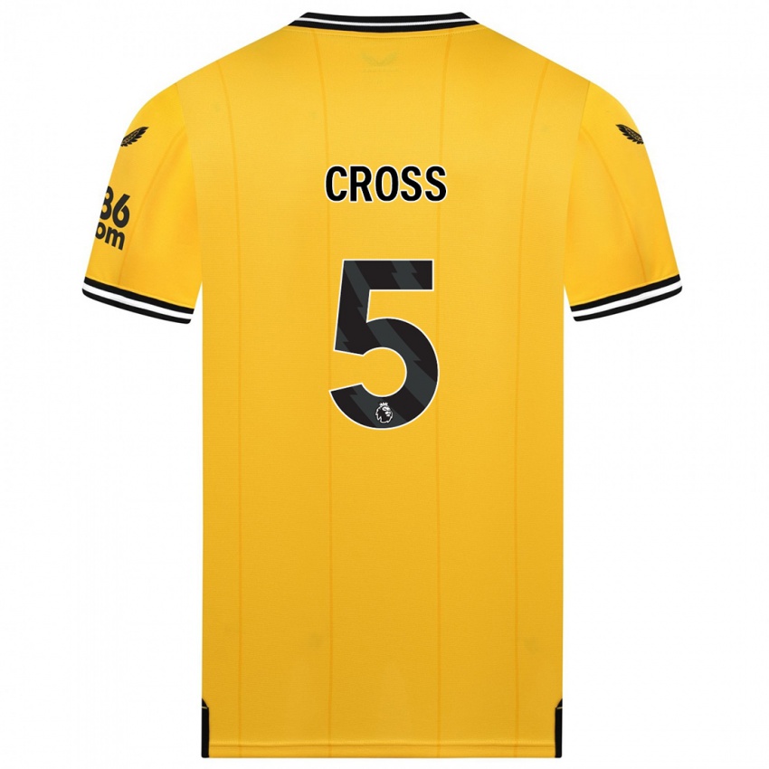 Niño Camiseta Emma Cross #5 Amarillo 1ª Equipación 2023/24 La Camisa Perú