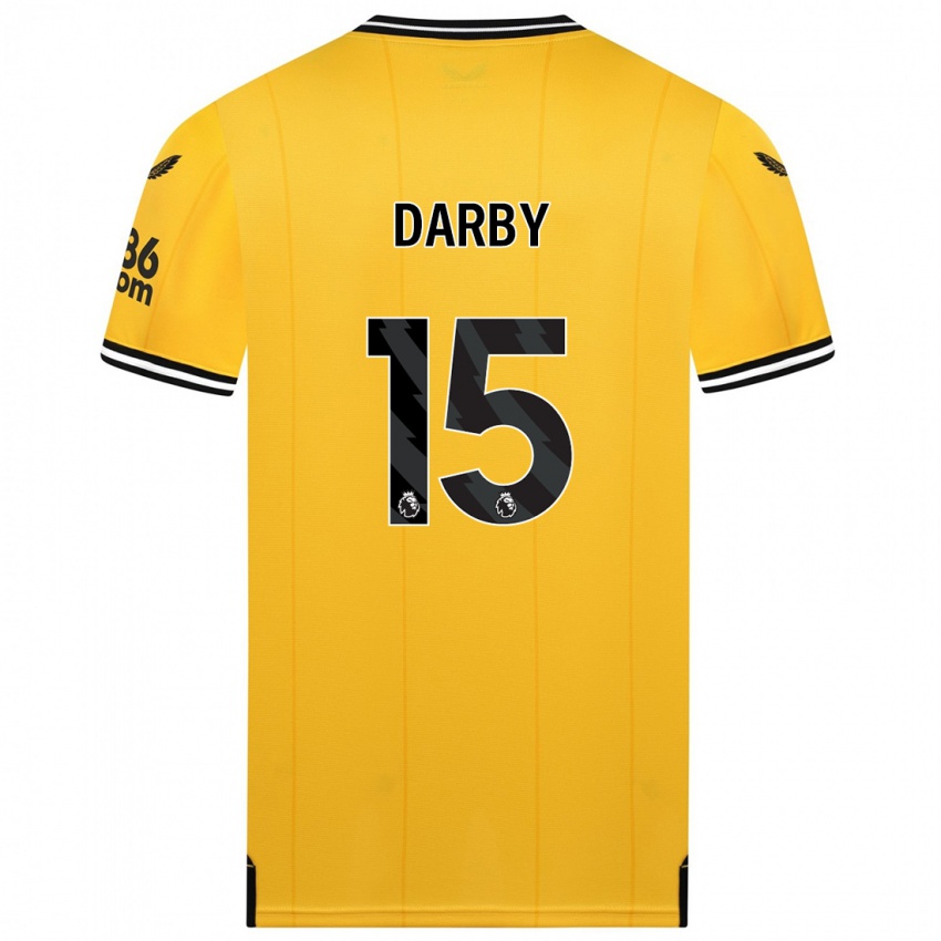 Niño Camiseta Kelly Darby #15 Amarillo 1ª Equipación 2023/24 La Camisa Perú