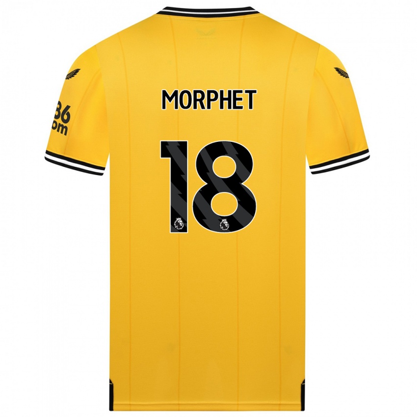 Niño Camiseta Anna Morphet #18 Amarillo 1ª Equipación 2023/24 La Camisa Perú