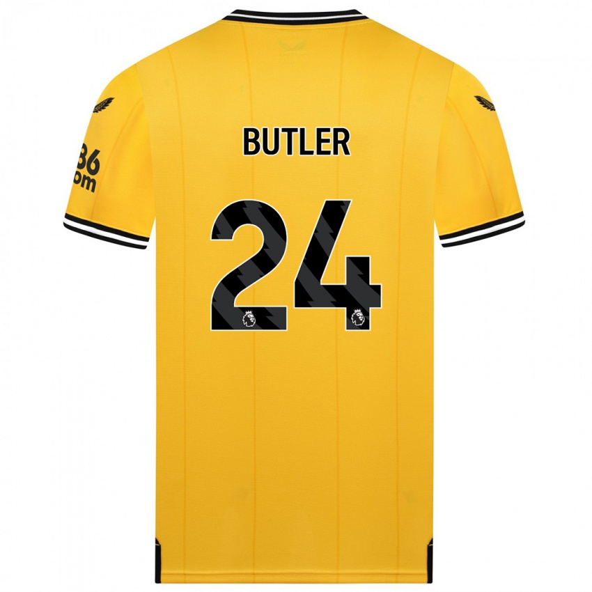 Niño Camiseta Elli Butler #24 Amarillo 1ª Equipación 2023/24 La Camisa Perú