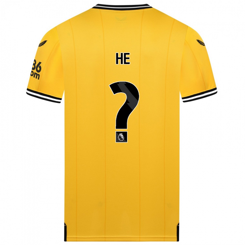 Niño Camiseta Dongda He #0 Amarillo 1ª Equipación 2023/24 La Camisa Perú