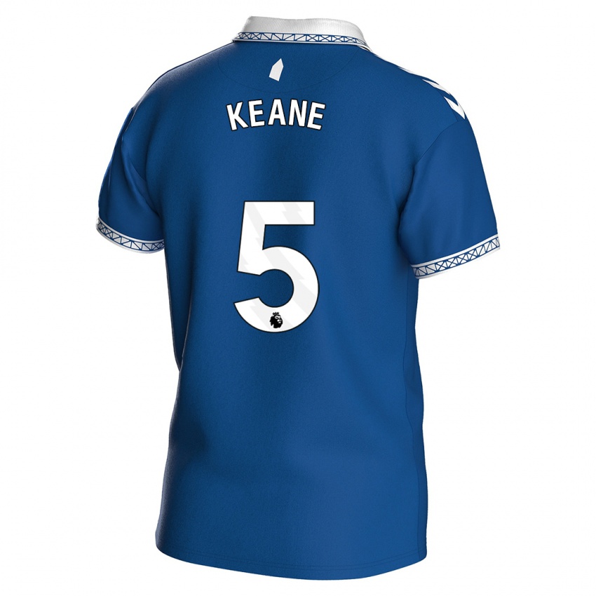 Niño Camiseta Michael Keane #5 Azul Real 1ª Equipación 2023/24 La Camisa Perú