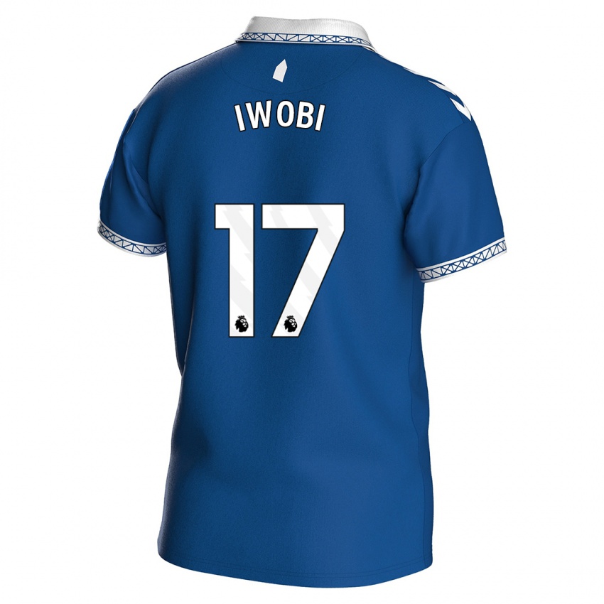 Niño Camiseta Alex Iwobi #17 Azul Real 1ª Equipación 2023/24 La Camisa Perú