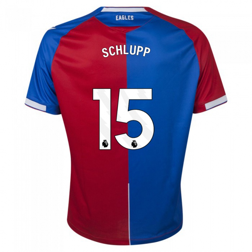 Niño Camiseta Jeffrey Schlupp #15 Rojo Azul 1ª Equipación 2023/24 La Camisa Perú