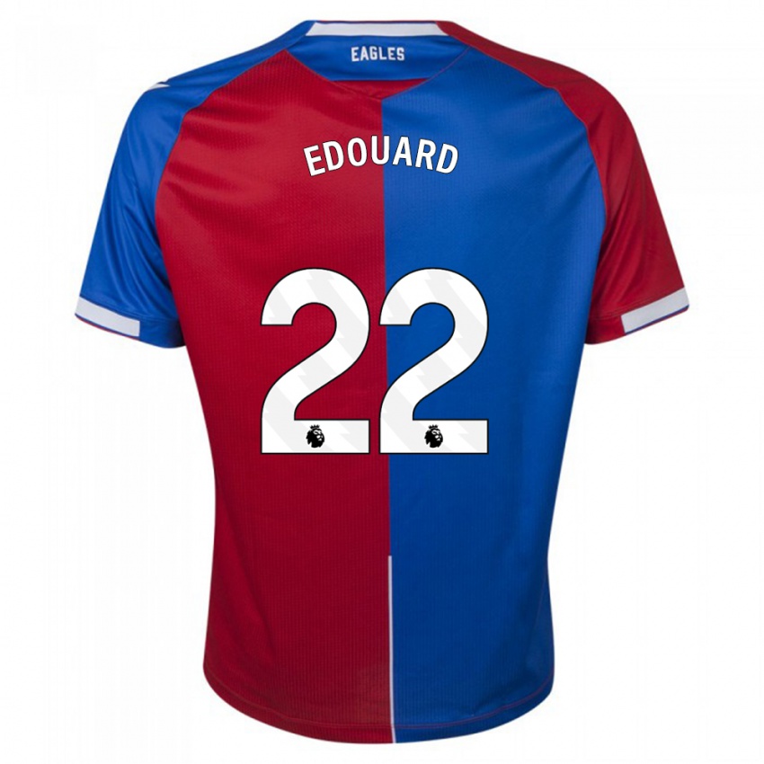 Niño Camiseta Odsonne Edouard #22 Rojo Azul 1ª Equipación 2023/24 La Camisa Perú
