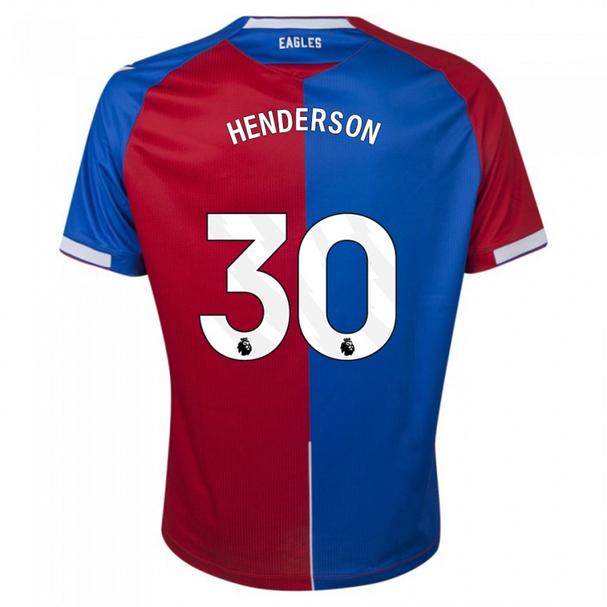 Niño Camiseta Dean Henderson #30 Rojo Azul 1ª Equipación 2023/24 La Camisa Perú