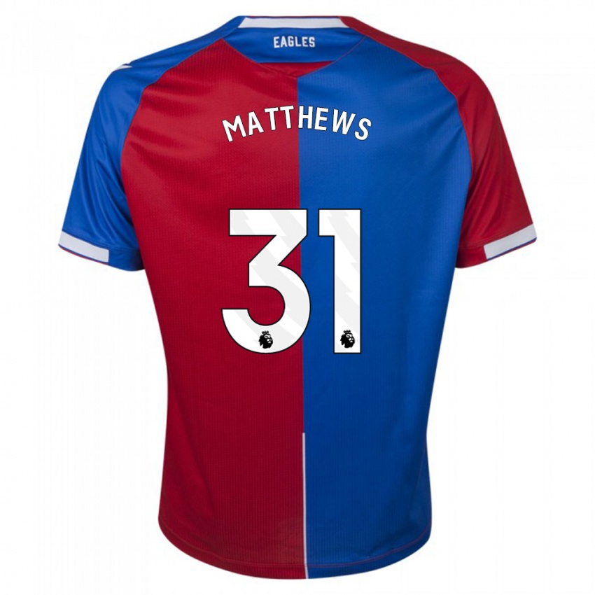 Niño Camiseta Remi Matthews #31 Rojo Azul 1ª Equipación 2023/24 La Camisa Perú