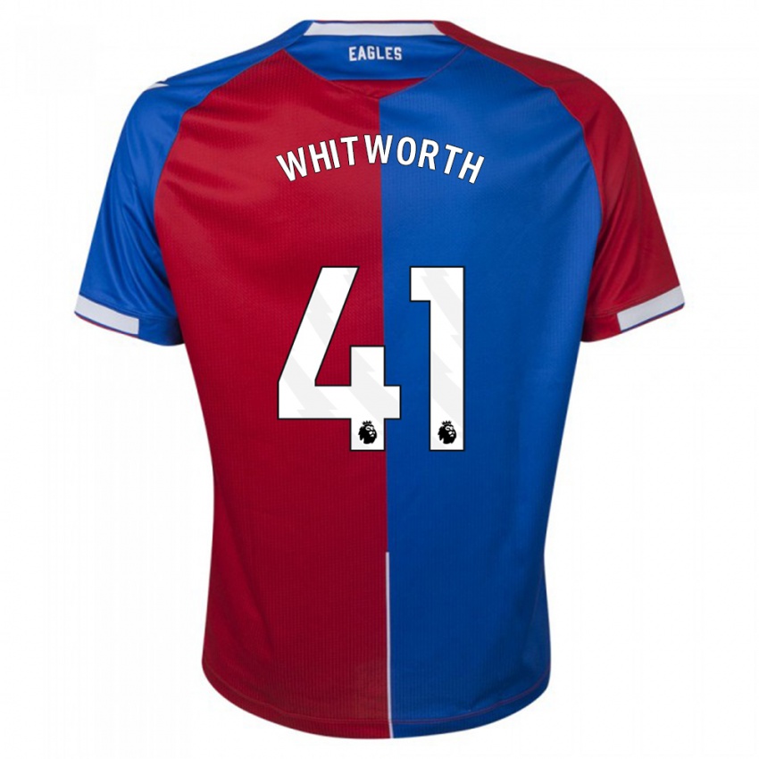 Niño Camiseta Joe Whitworth #41 Rojo Azul 1ª Equipación 2023/24 La Camisa Perú