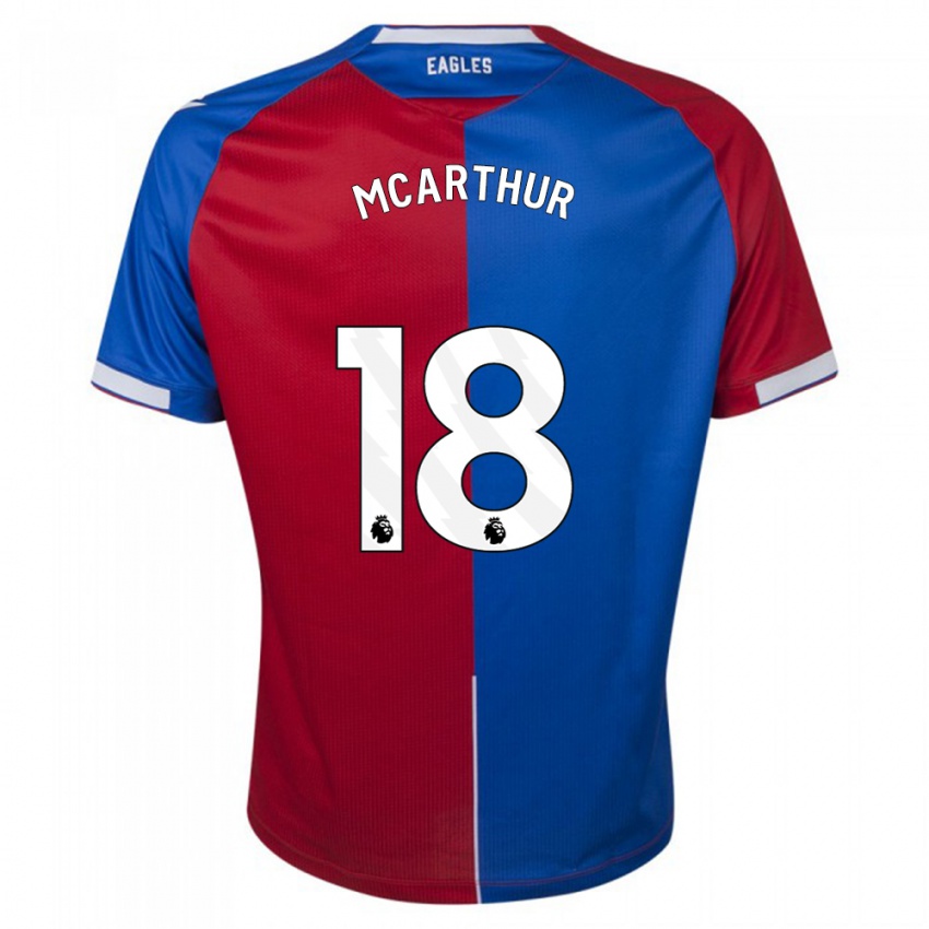 Niño Camiseta James Mcarthur #18 Rojo Azul 1ª Equipación 2023/24 La Camisa Perú