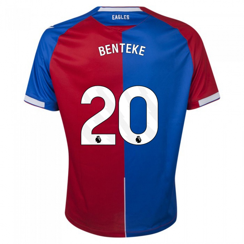 Niño Camiseta Christian Benteke #20 Rojo Azul 1ª Equipación 2023/24 La Camisa Perú