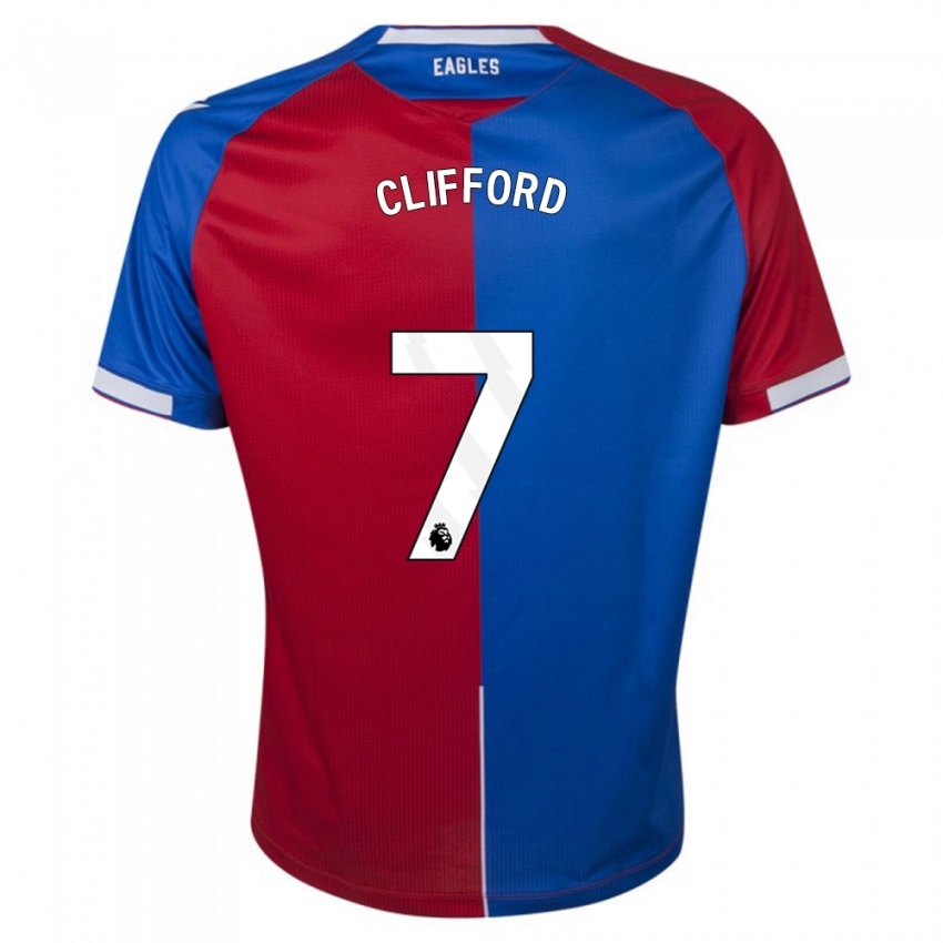 Niño Camiseta Charley Clifford #7 Rojo Azul 1ª Equipación 2023/24 La Camisa Perú