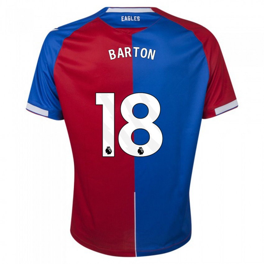 Niño Camiseta Kirsty Barton #18 Rojo Azul 1ª Equipación 2023/24 La Camisa Perú