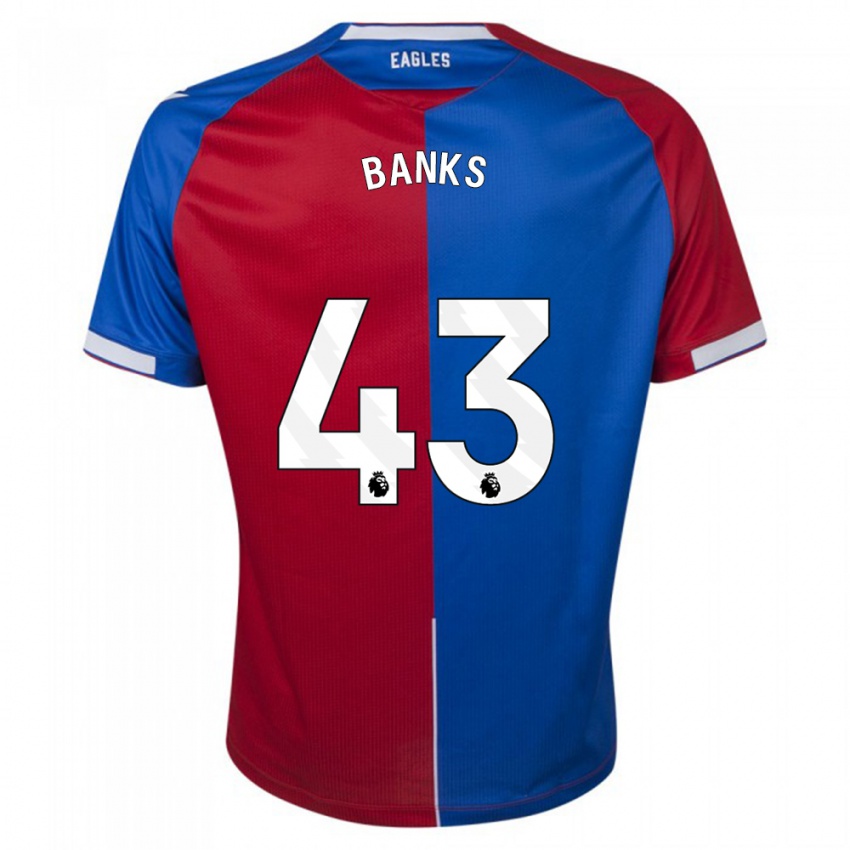 Niño Camiseta Scott Banks #43 Rojo Azul 1ª Equipación 2023/24 La Camisa Perú