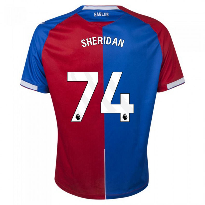 Niño Camiseta Joe Sheridan #74 Rojo Azul 1ª Equipación 2023/24 La Camisa Perú