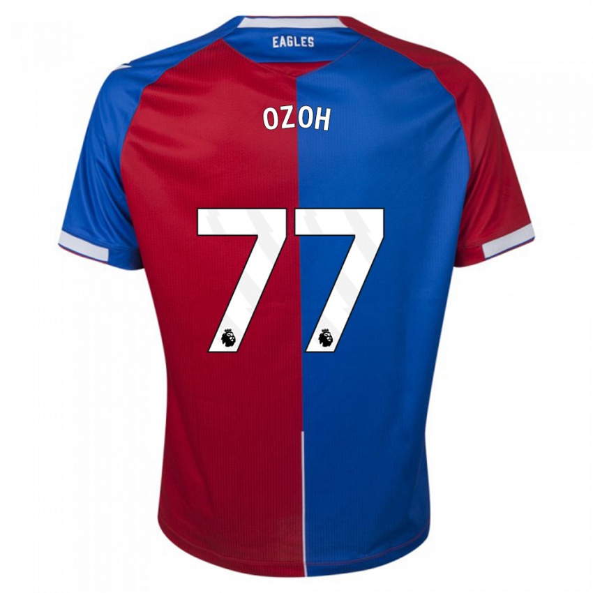 Niño Camiseta David Ozoh #77 Rojo Azul 1ª Equipación 2023/24 La Camisa Perú