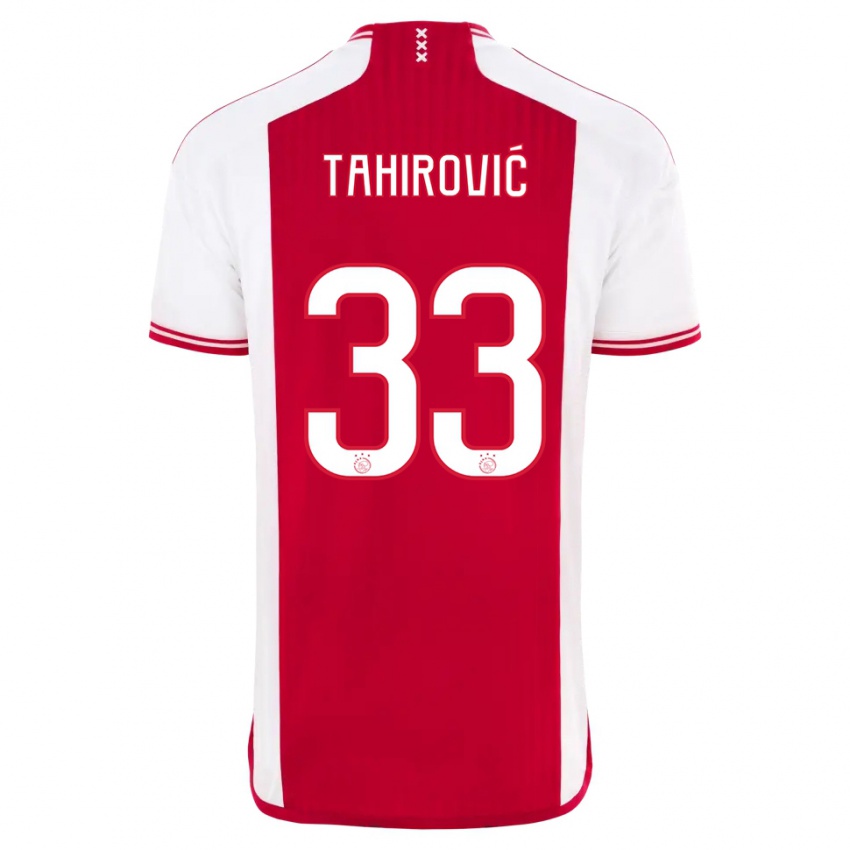 Niño Camiseta Benjamin Tahirovic #33 Rojo Blanco 1ª Equipación 2023/24 La Camisa Perú