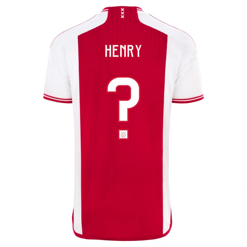 Niño Camiseta Alvaro Henry #0 Rojo Blanco 1ª Equipación 2023/24 La Camisa Perú