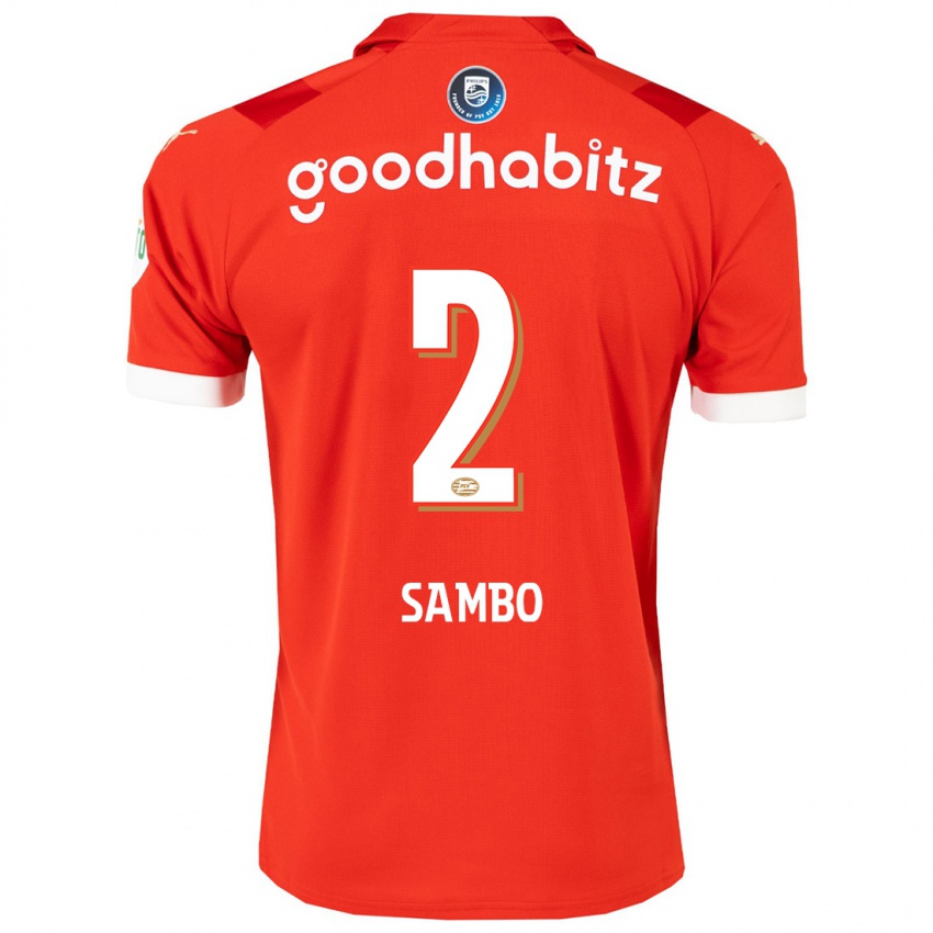 Niño Camiseta Shurandy Sambo #2 Rojo 1ª Equipación 2023/24 La Camisa Perú