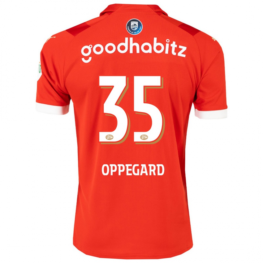 Niño Camiseta Fredrik Oppegard #35 Rojo 1ª Equipación 2023/24 La Camisa Perú