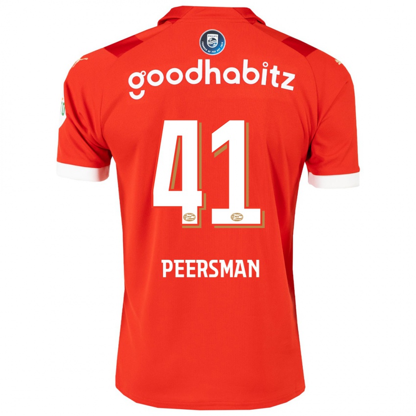 Niño Camiseta Kjell Peersman #41 Rojo 1ª Equipación 2023/24 La Camisa Perú