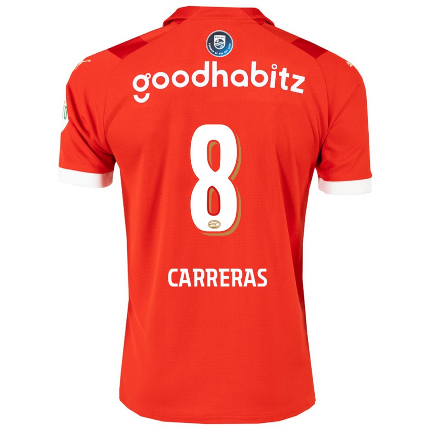 Niño Camiseta Georgina Carreras #8 Rojo 1ª Equipación 2023/24 La Camisa Perú