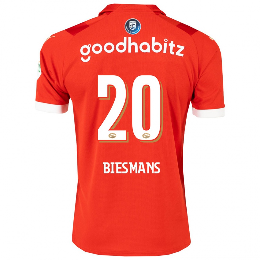 Niño Camiseta Julie Biesmans #20 Rojo 1ª Equipación 2023/24 La Camisa Perú