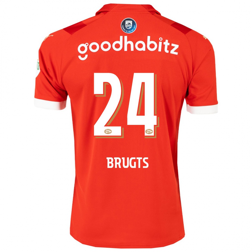 Niño Camiseta Esmee Brugts #24 Rojo 1ª Equipación 2023/24 La Camisa Perú