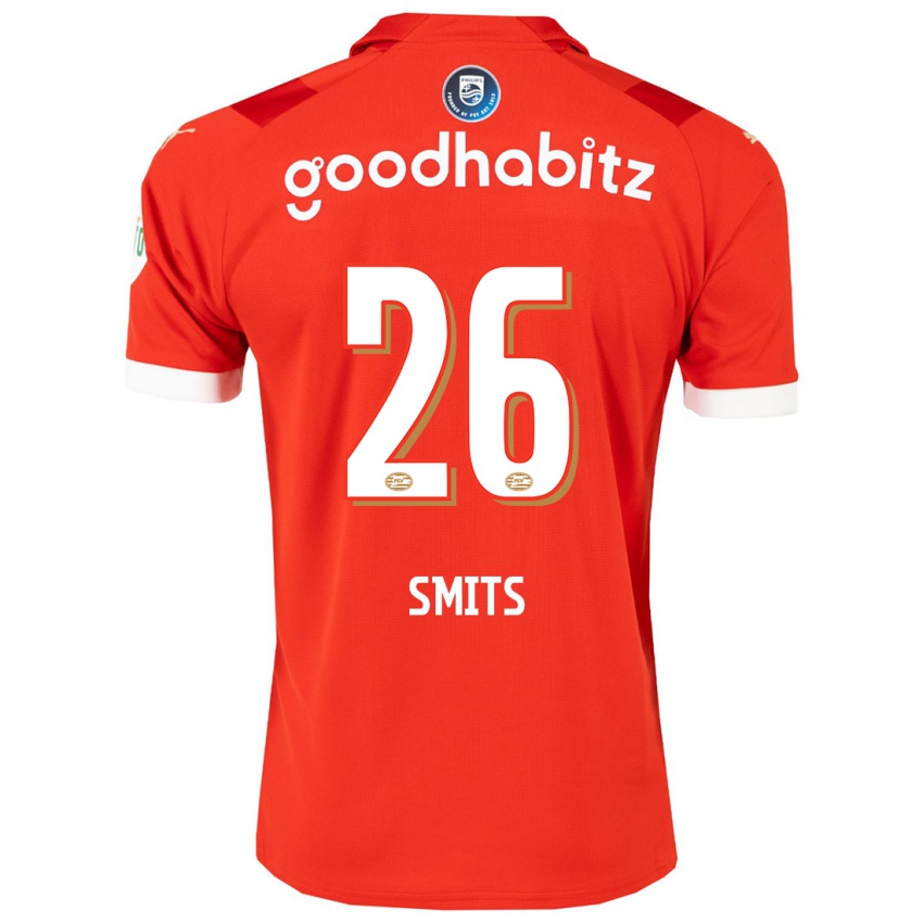 Niño Camiseta Eef Smits #26 Rojo 1ª Equipación 2023/24 La Camisa Perú