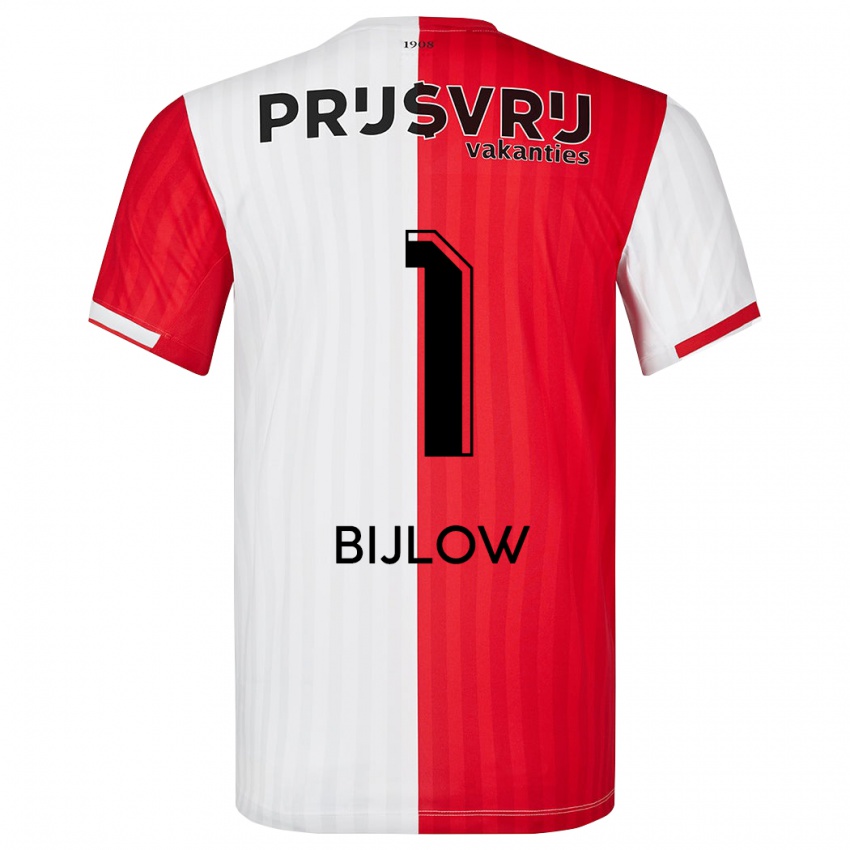 Niño Camiseta Justin Bijlow #1 Rojo Blanco 1ª Equipación 2023/24 La Camisa Perú