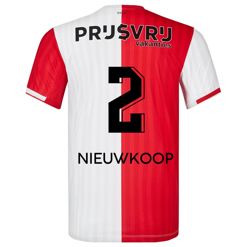 Niño Camiseta Bart Nieuwkoop #2 Rojo Blanco 1ª Equipación 2023/24 La Camisa Perú