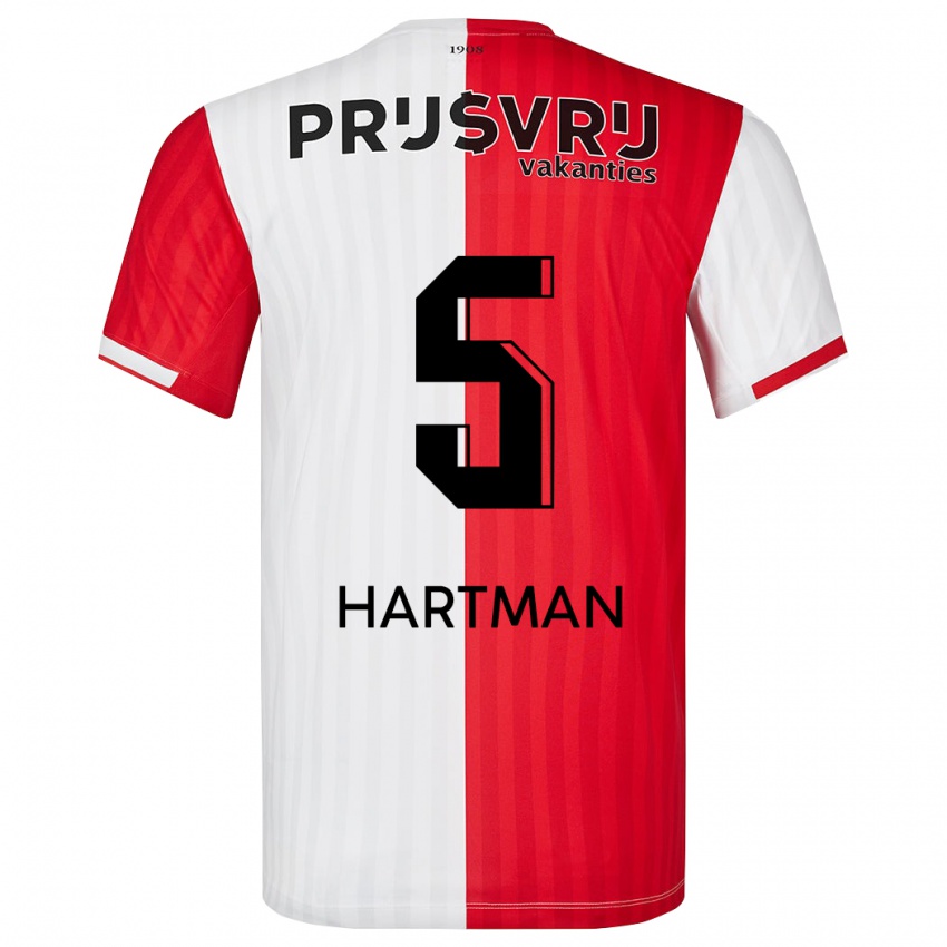 Niño Camiseta Quilindschy Hartman #5 Rojo Blanco 1ª Equipación 2023/24 La Camisa Perú