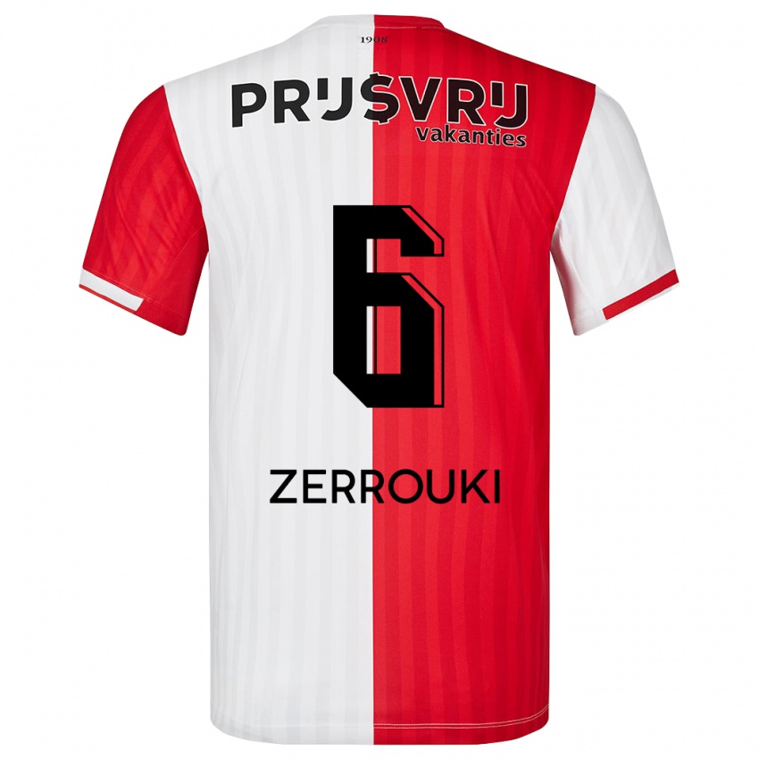 Niño Camiseta Ramiz Zerrouki #6 Rojo Blanco 1ª Equipación 2023/24 La Camisa Perú