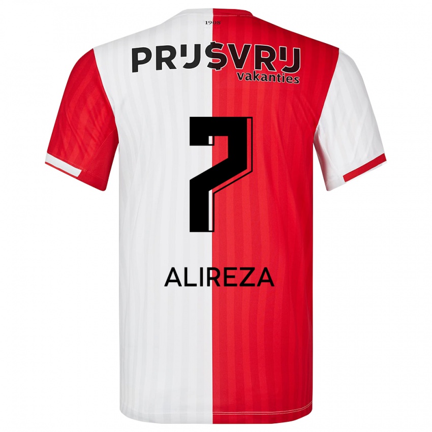 Niño Camiseta Alireza Jahanbakhsh #7 Rojo Blanco 1ª Equipación 2023/24 La Camisa Perú