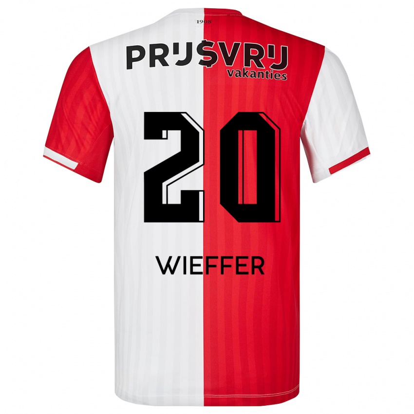 Niño Camiseta Mats Wieffer #20 Rojo Blanco 1ª Equipación 2023/24 La Camisa Perú