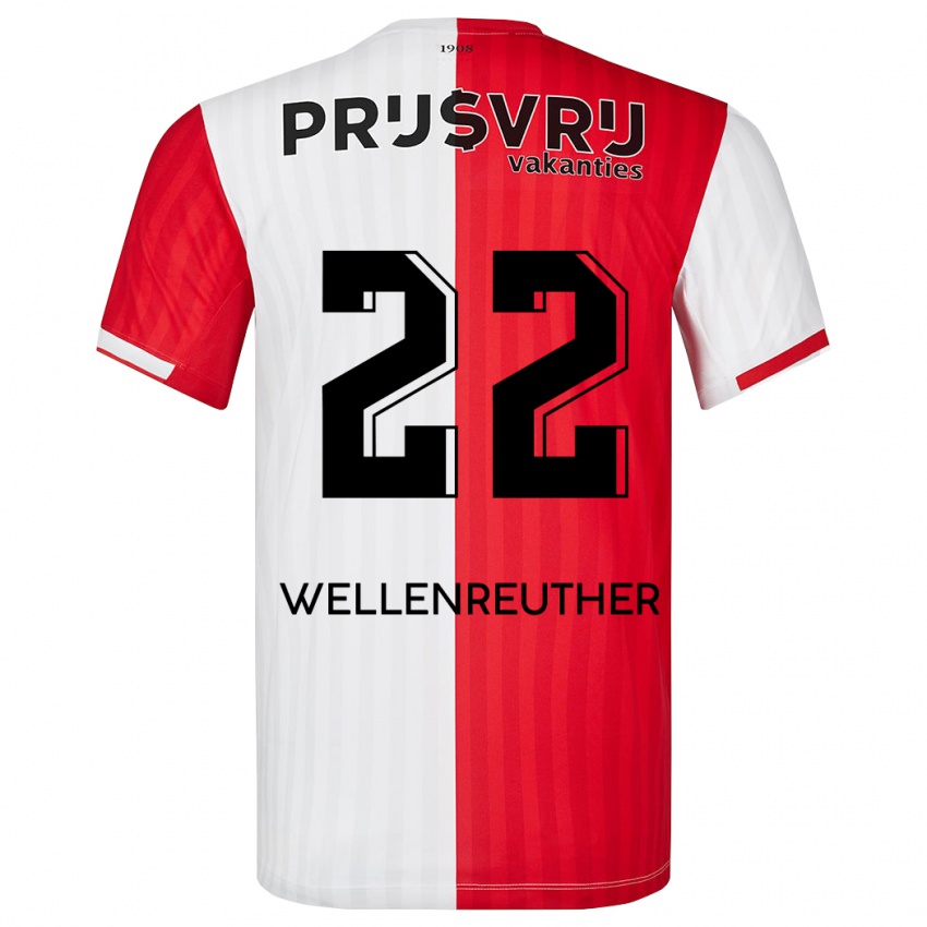 Niño Camiseta Timon Wellenreuther #22 Rojo Blanco 1ª Equipación 2023/24 La Camisa Perú