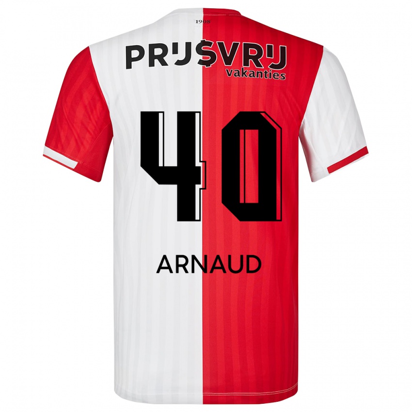 Niño Camiseta Lugene Arnaud #40 Rojo Blanco 1ª Equipación 2023/24 La Camisa Perú