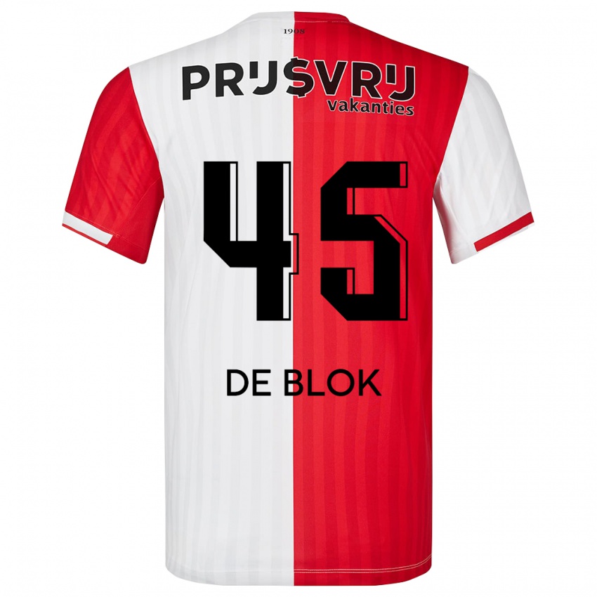 Niño Camiseta Lars De Blok #45 Rojo Blanco 1ª Equipación 2023/24 La Camisa Perú