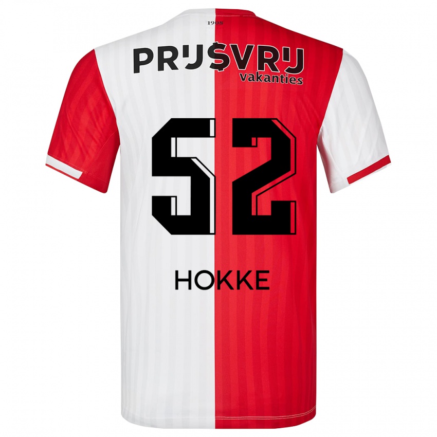 Niño Camiseta Milan Hokke #52 Rojo Blanco 1ª Equipación 2023/24 La Camisa Perú