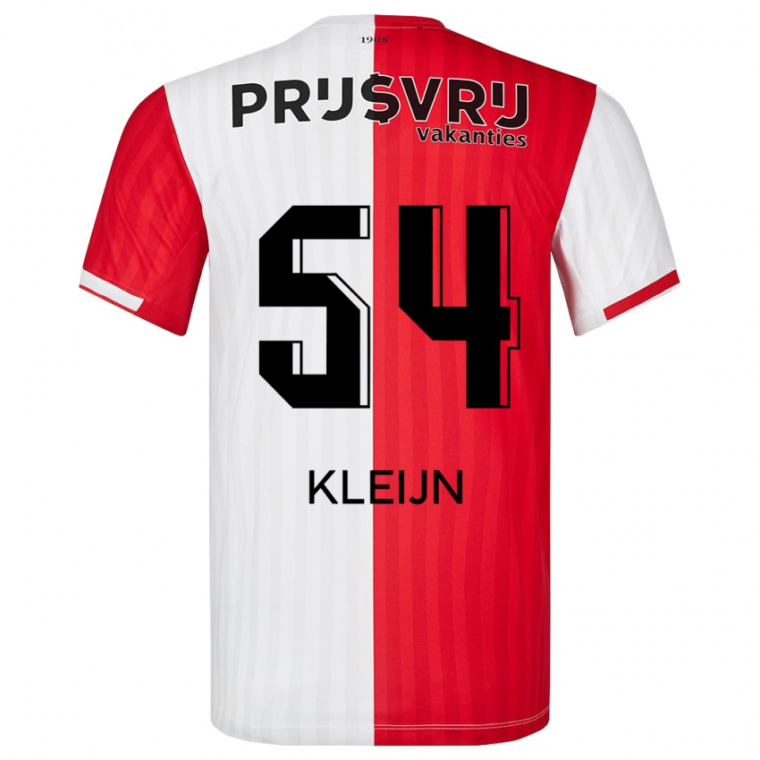 Niño Camiseta Mike Kleijn #54 Rojo Blanco 1ª Equipación 2023/24 La Camisa Perú