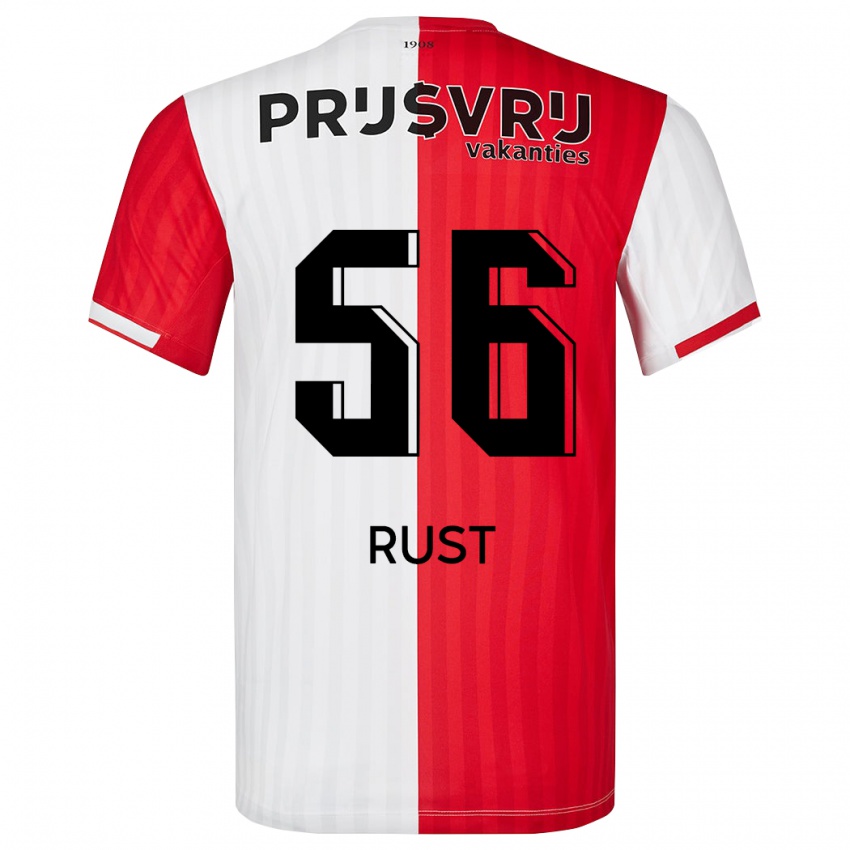 Niño Camiseta Fabiano Rust #56 Rojo Blanco 1ª Equipación 2023/24 La Camisa Perú