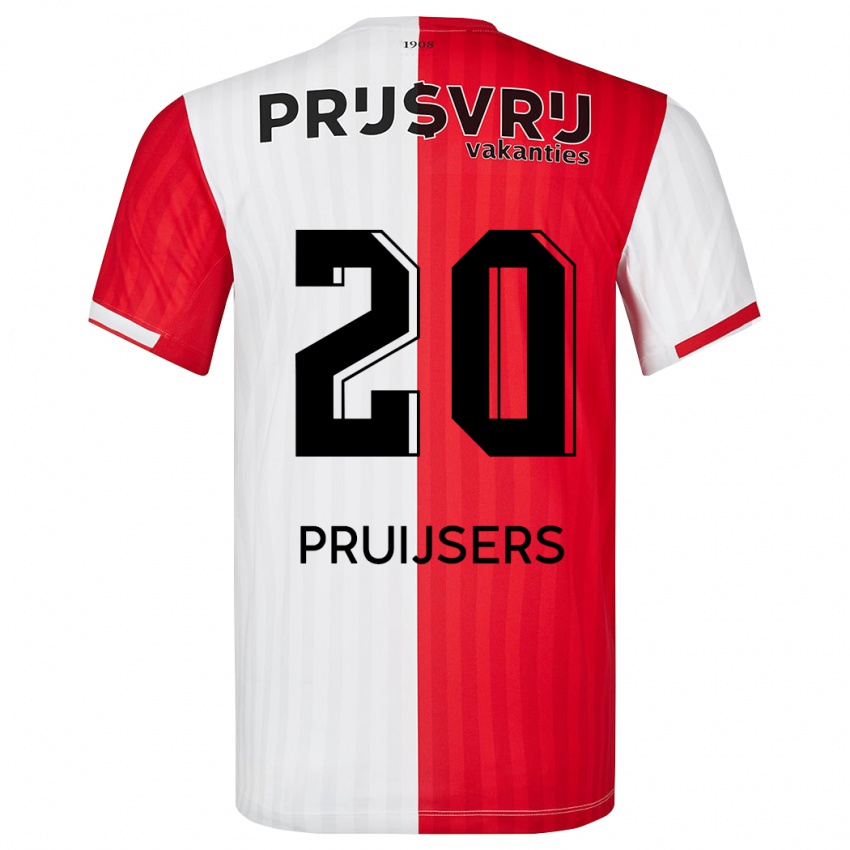 Niño Camiseta Tom Pruijsers #20 Rojo Blanco 1ª Equipación 2023/24 La Camisa Perú