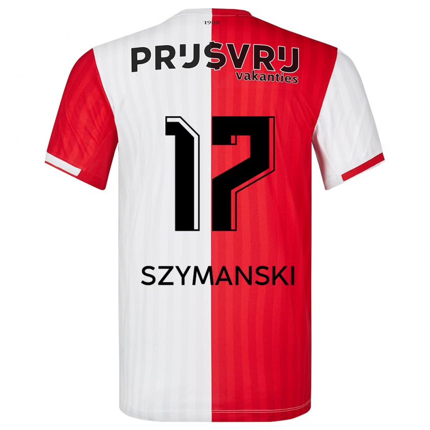 Niño Camiseta Sebastian Szymanski #17 Rojo Blanco 1ª Equipación 2023/24 La Camisa Perú