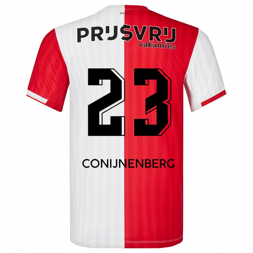 Niño Camiseta Jada Conijnenberg #23 Rojo Blanco 1ª Equipación 2023/24 La Camisa Perú