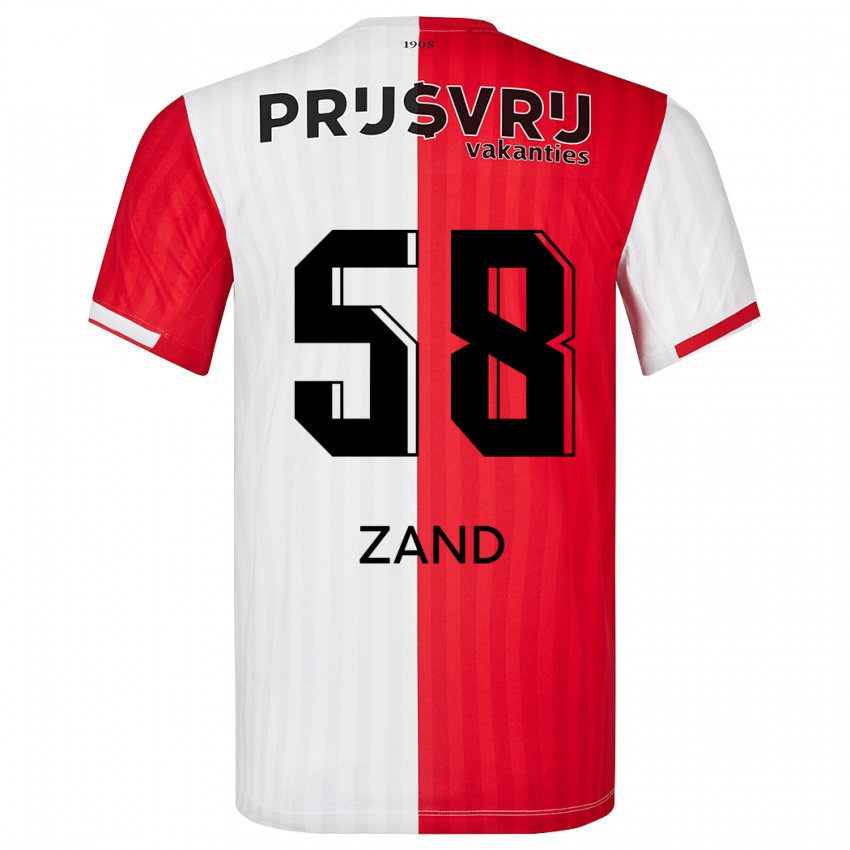 Niño Camiseta Shiloht Zand #58 Rojo Blanco 1ª Equipación 2023/24 La Camisa Perú