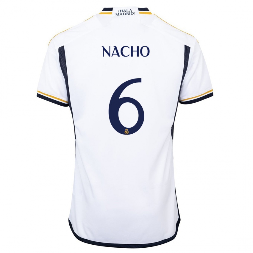 Niño Camiseta Nacho Fernandez #6 Blanco 1ª Equipación 2023/24 La Camisa Perú