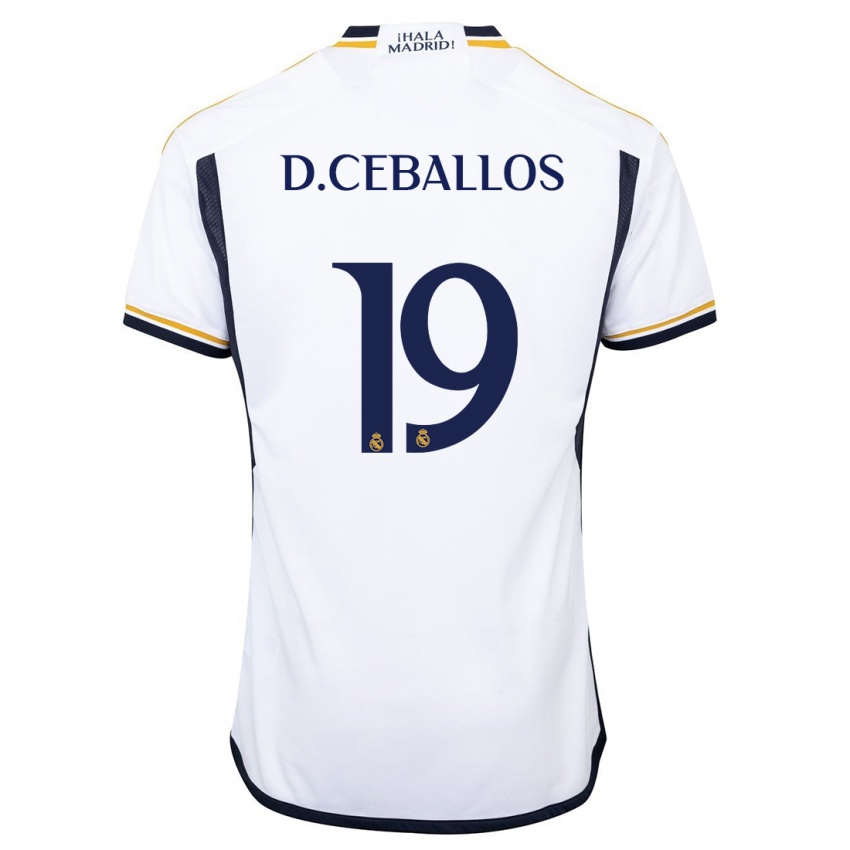 Niño Camiseta Dani Ceballos #19 Blanco 1ª Equipación 2023/24 La Camisa Perú